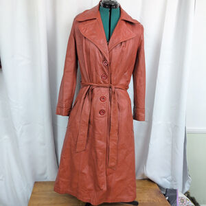 Vintage Cabretta Leather Ladies' Long Coat.